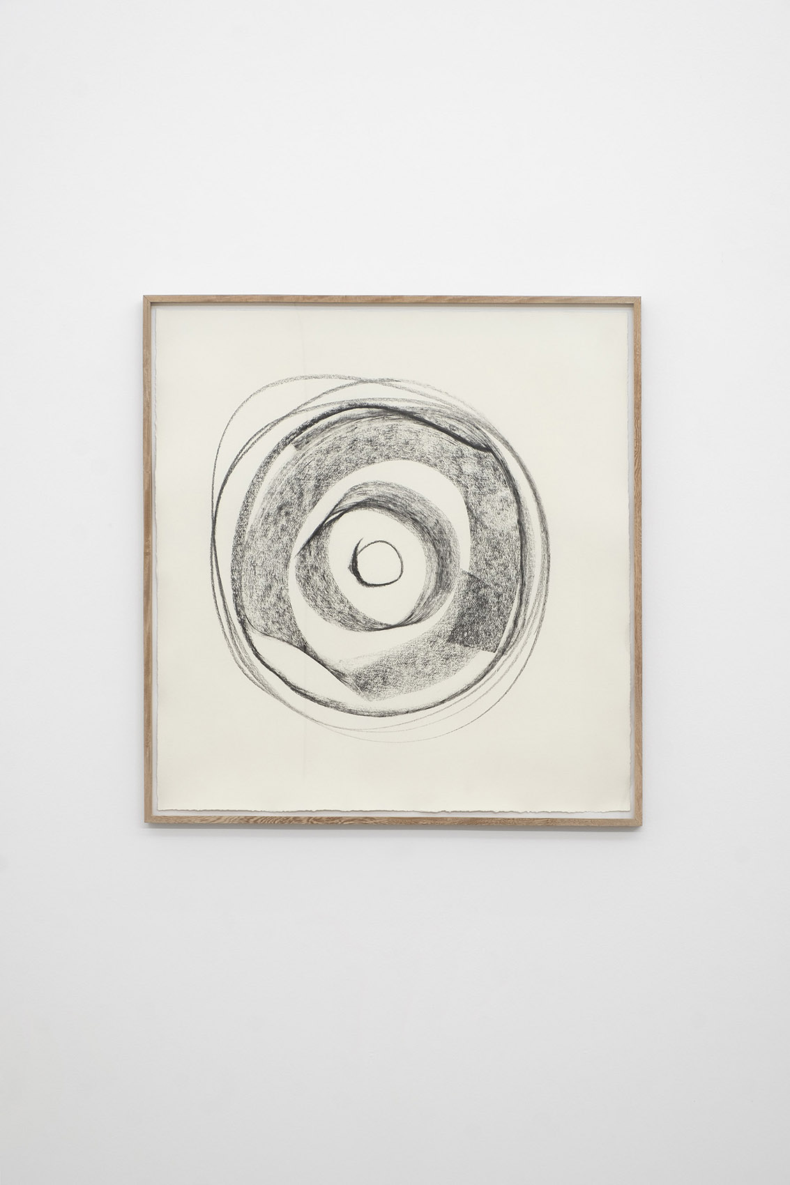 Sin título (Círculos concéntrico de grafito y carboncillo) 1 - 4, 2021 : Francisco Ugarte