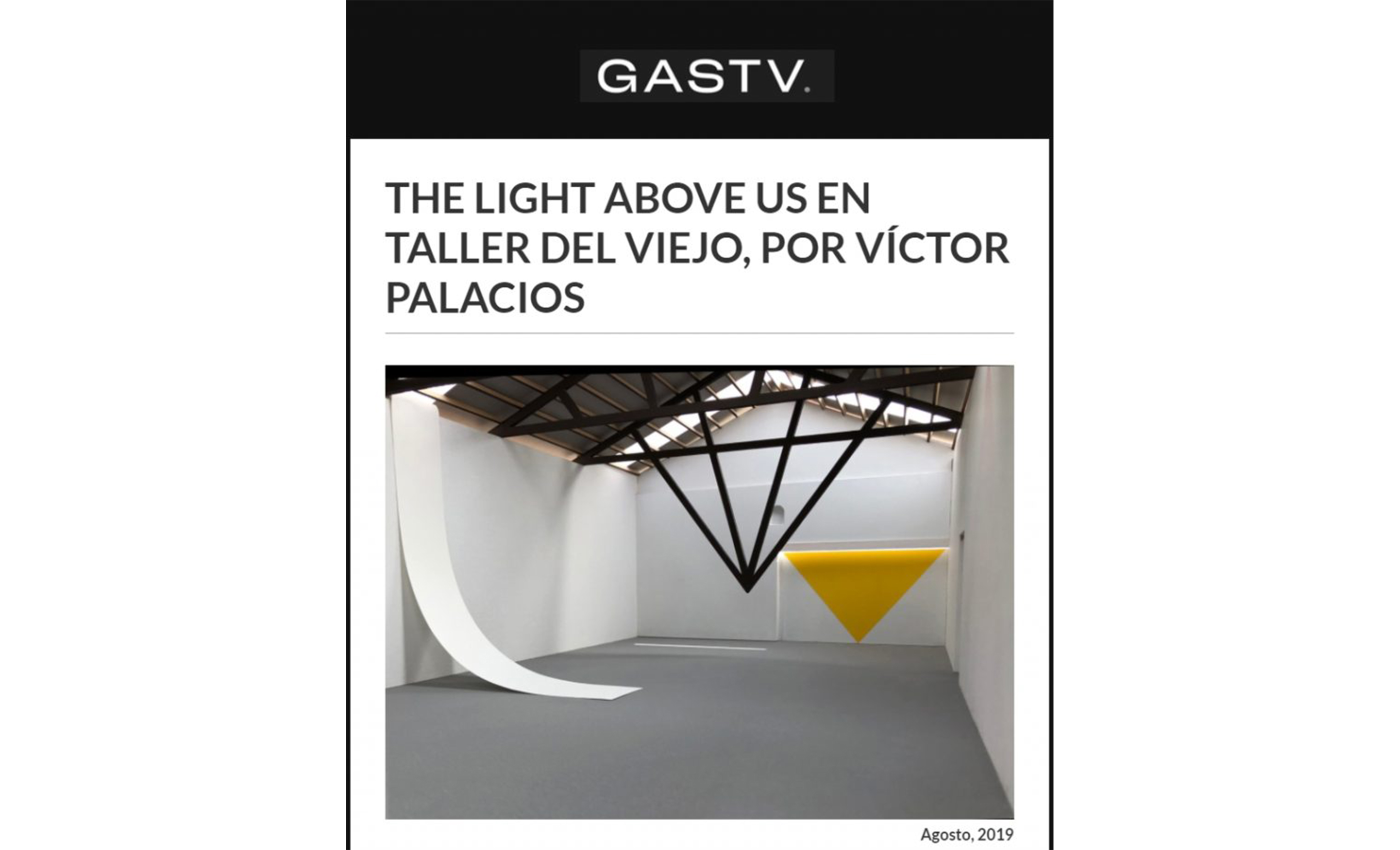 GAS TV. THE LIGHT ABOVE US : Francisco Ugarte