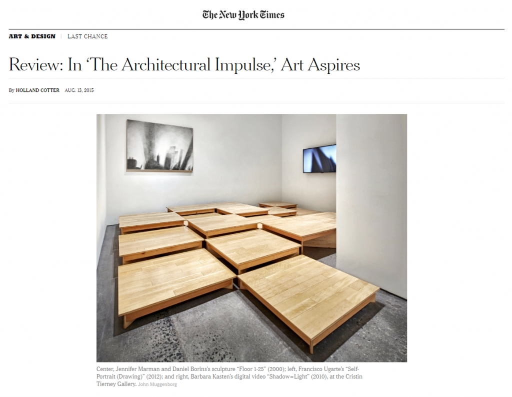 New York Times, THE ARCHITECTURAL IMPULSE : Francisco Ugarte