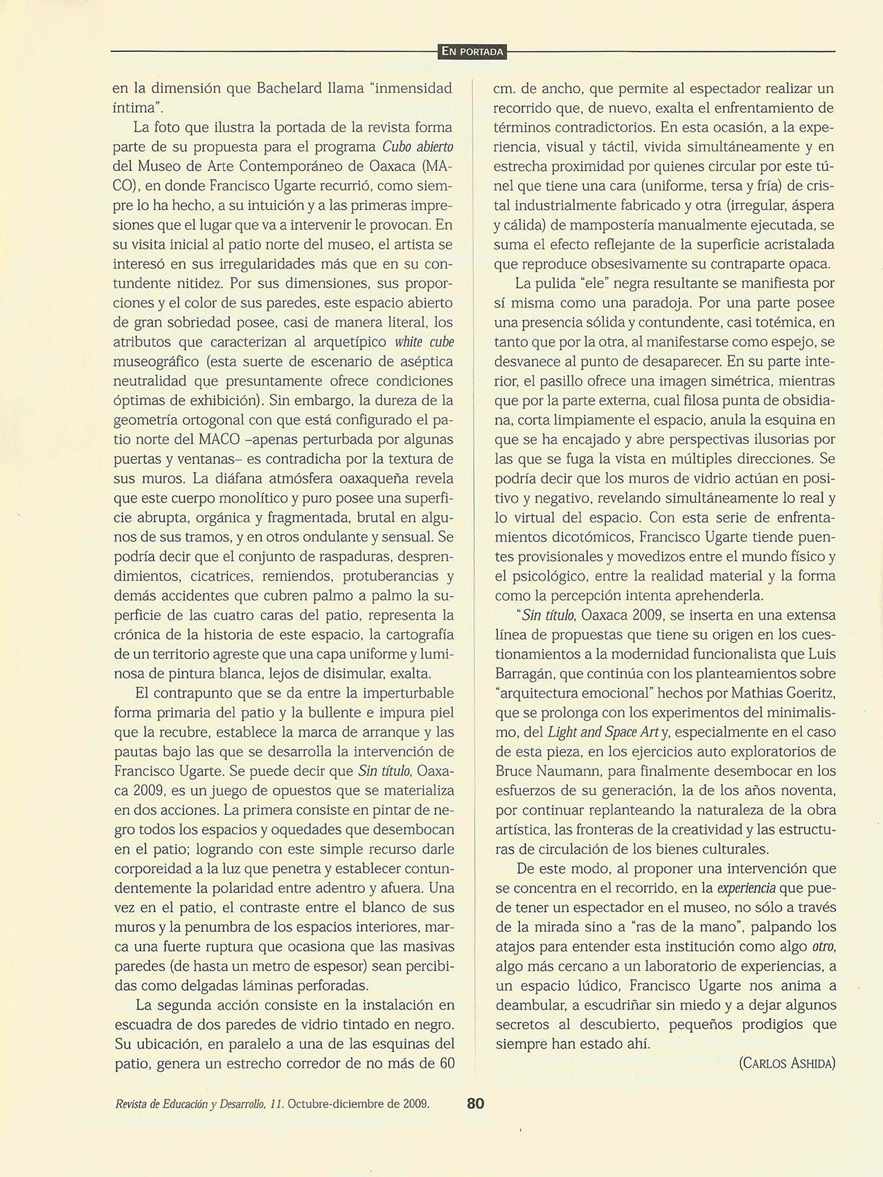 Revista de educación y desarrollo : Francisco Ugarte