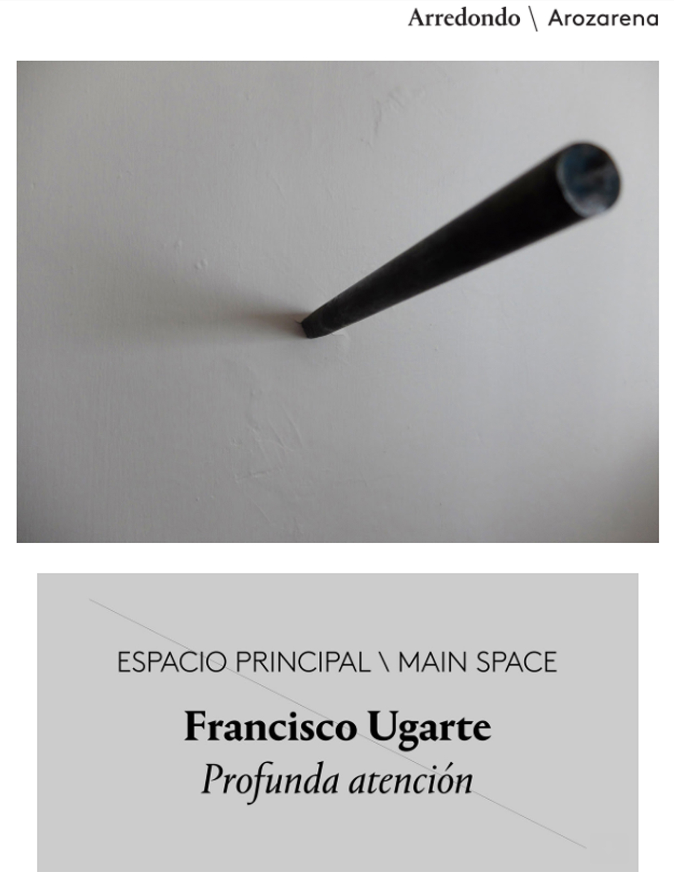 Texto para la exposición PROFUNDA ATENCIÓN : Francisco Ugarte
