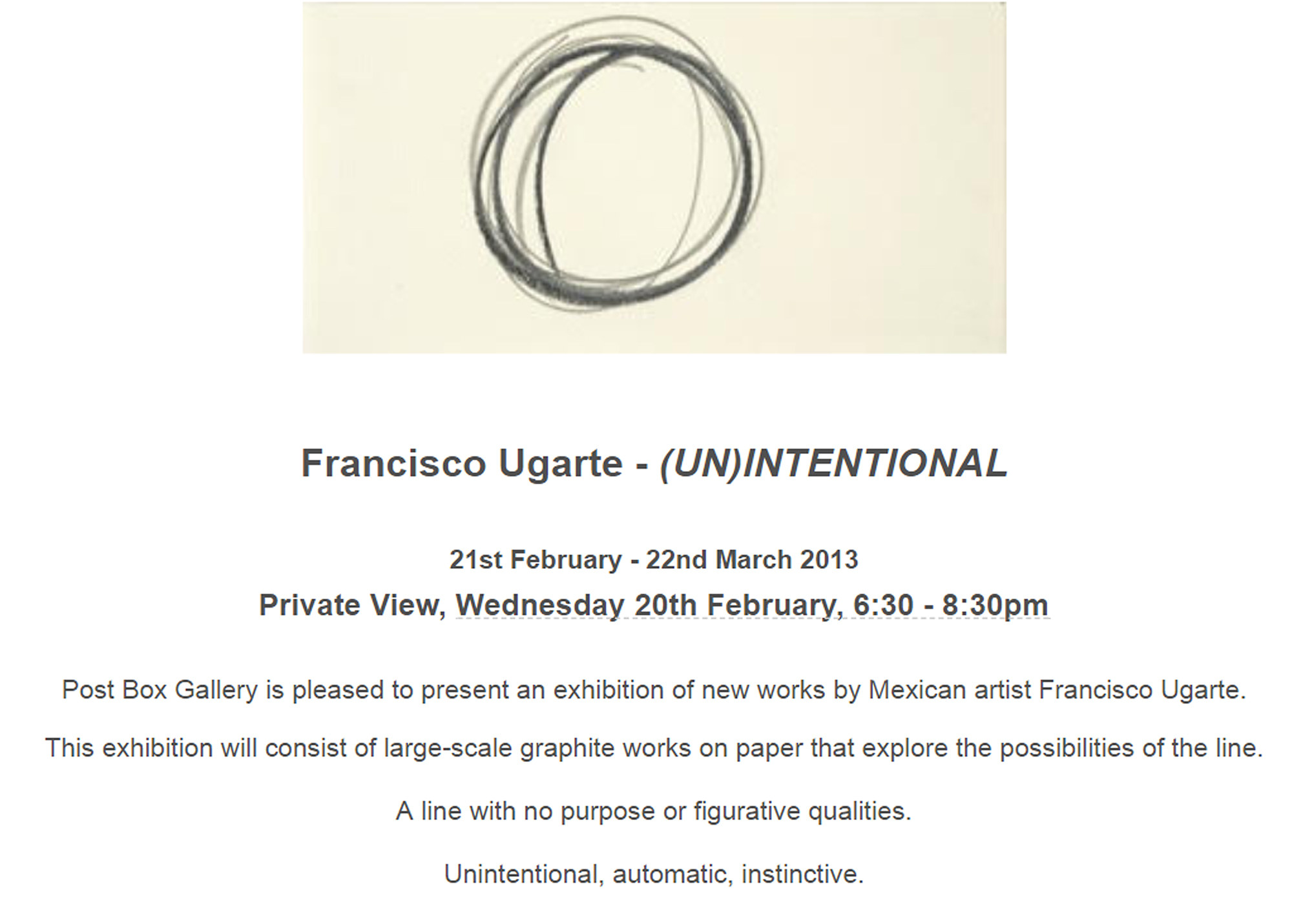 (Un)Intentional : Francisco Ugarte