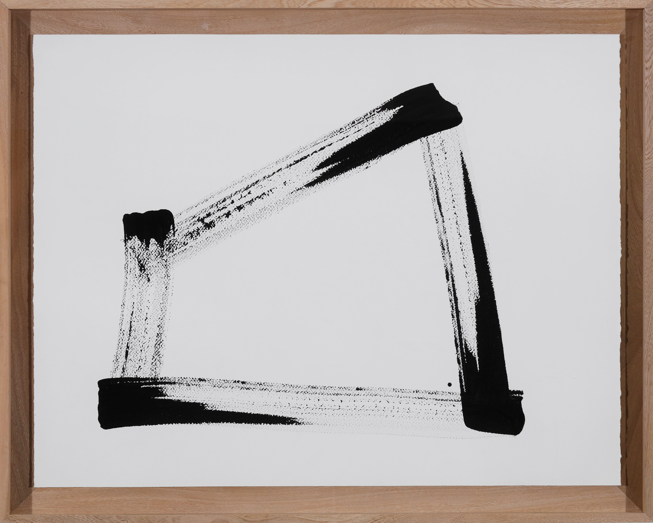 Sin título (Pintura Acrílica Negra, Brocha 63 mm y Papel Fabriano 2-3), 2018 : Francisco Ugarte