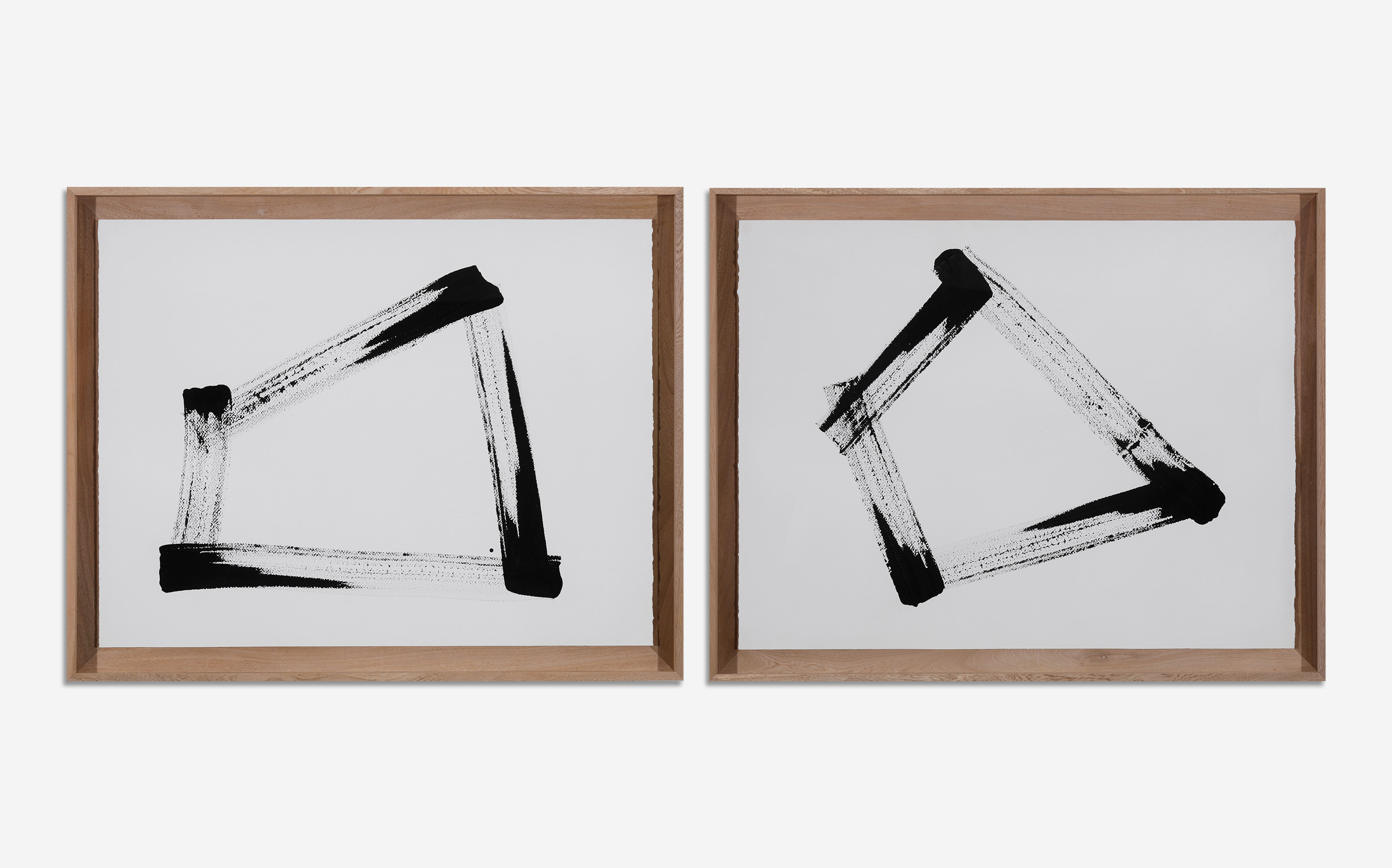 Sin título (Pintura Acrílica Negra, Brocha 63 mm y Papel Fabriano 2-3), 2018 : Francisco Ugarte